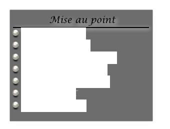  Mise au point
￼
 Les préliminaires
 Les apprentissages
 Réglages de la mécanique
 Réglage de l'anticouple
 Les vérifications finales
 Le premier vol
 Divers & sécurité