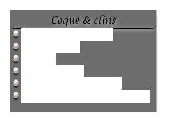 Coque & clins
￼
 Galbord, le premier clin         
 Les autres clins
 La coque
 Les faux-couples
 Validation groupe vapeur
 Peintures intérieure & extérieure