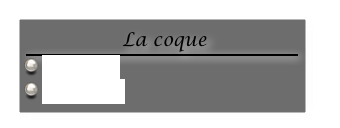 La coque
￼
 Charpente
 Le bordage